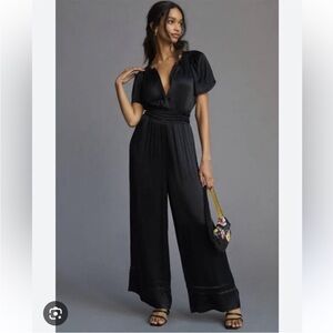 Anthropologie Black Somerset jumpsuit